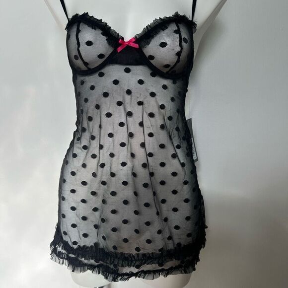 Apt 9 intimates mesh underwire baby doll chemise slip cami - Picture 2 of 7